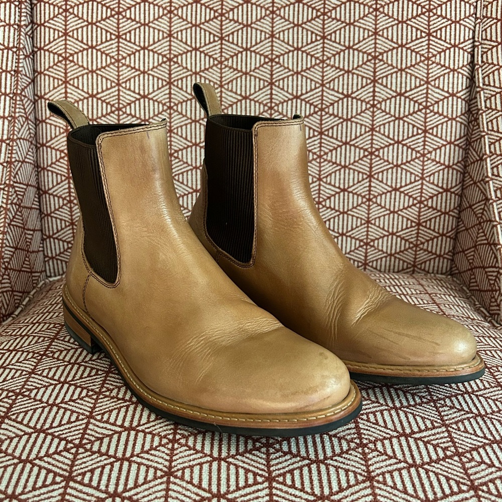 Nisolo Tan Leather Chelsea Boots - Size 11 - Picture 2 of 6